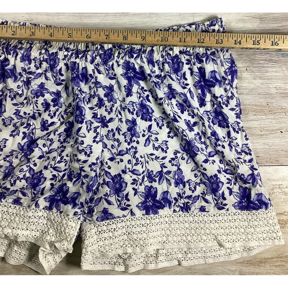 3-Piece Pajama Set Blue And White Floral Women's‎ Medium Blue Willow - Picture 9 of 16